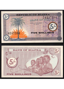 BIAFRA 5 Shillings 1967 Fior di Stampa